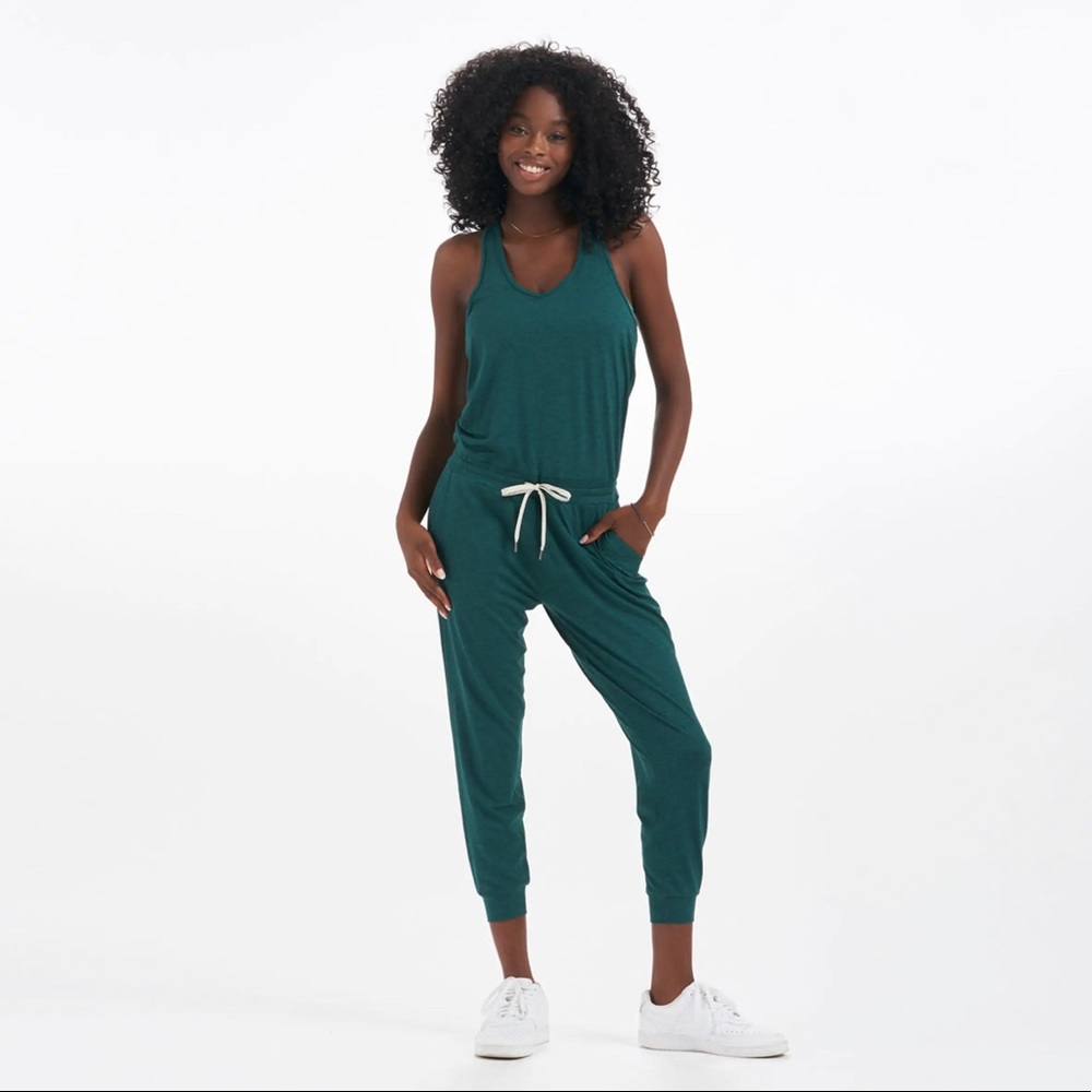 Vuori Lux Jumpsuit Romper Sleeveless Green